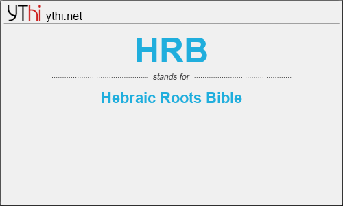 What does HRB mean? What is the full form of HRB?