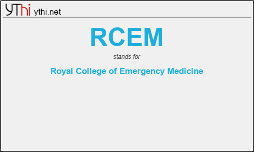 What does RCEM mean? What is the full form of RCEM?