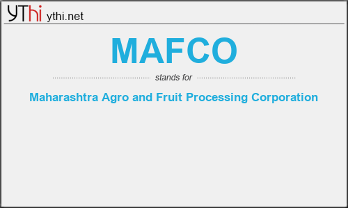 What does MAFCO mean? What is the full form of MAFCO?