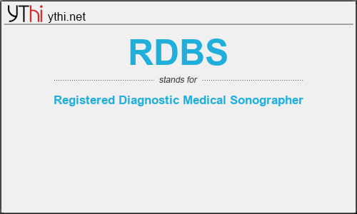 What does RDBS mean? What is the full form of RDBS?