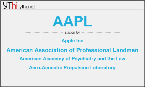 What does AAPL mean? What is the full form of AAPL?