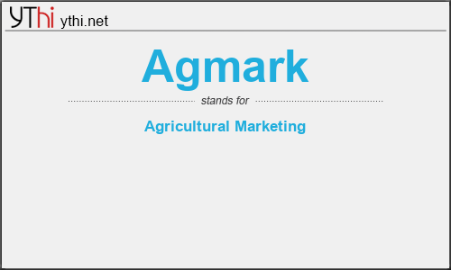 What does AGMARK mean? What is the full form of AGMARK?