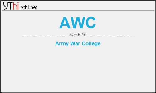 What does AWC mean? What is the full form of AWC?