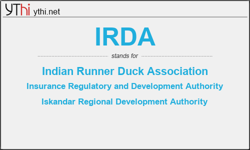 What does IRDA mean? What is the full form of IRDA?