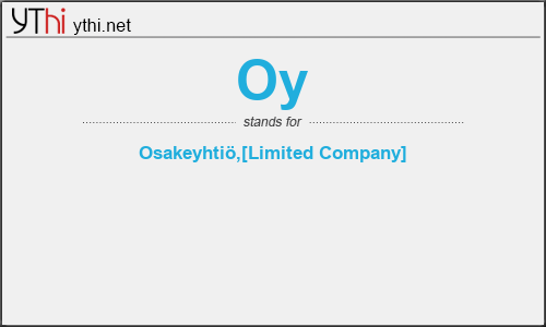 What does OY mean? What is the full form of OY?