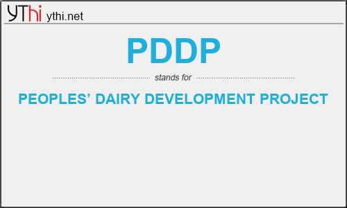 What does PDDP mean? What is the full form of PDDP?