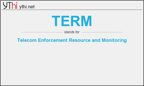 What does TERM mean? What is the full form of TERM?