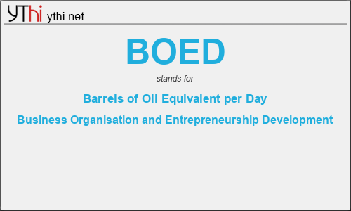 What does BOED mean? What is the full form of BOED?