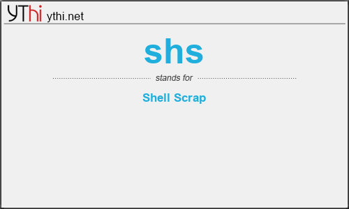 What does SHS mean? What is the full form of SHS?