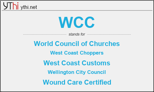 What does WCC mean? What is the full form of WCC?
