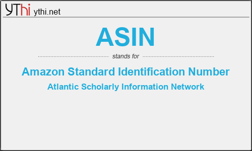 What does ASIN mean? What is the full form of ASIN?