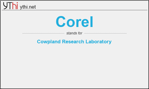What does COREL mean? What is the full form of COREL?