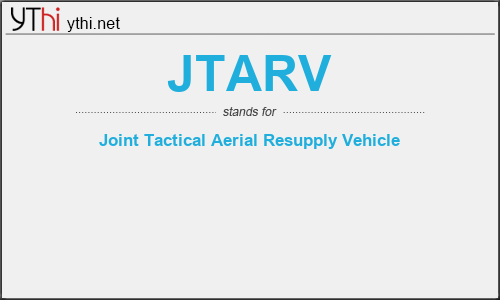 What does JTARV mean? What is the full form of JTARV?