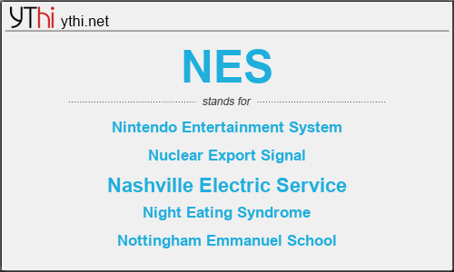 What does NES mean? What is the full form of NES?