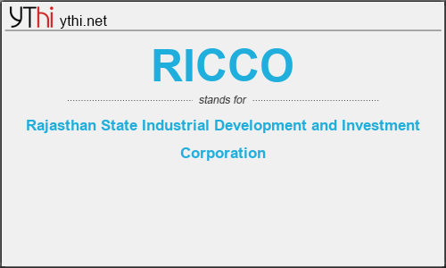 What does RICCO mean? What is the full form of RICCO?