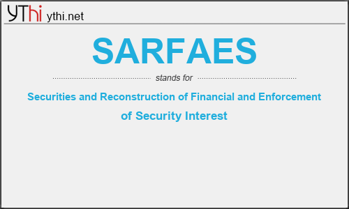 What does SARFAES mean? What is the full form of SARFAES?