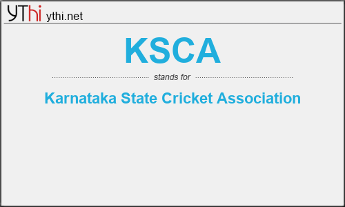 What does KSCA mean? What is the full form of KSCA?