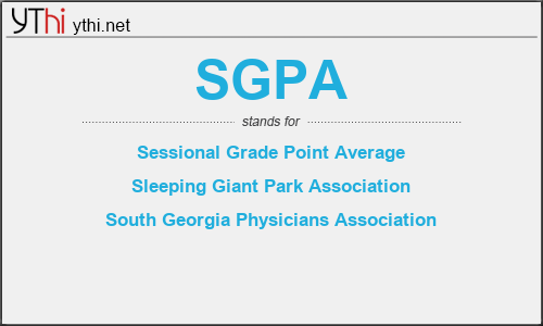 What does SGPA mean? What is the full form of SGPA?