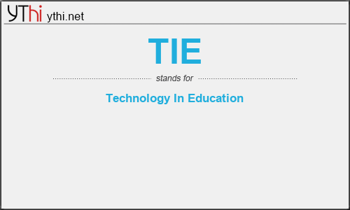 What does TIE mean? What is the full form of TIE?