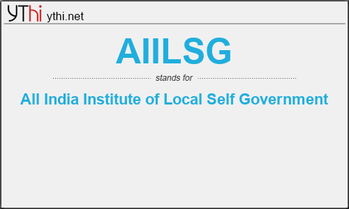 What does AIILSG mean? What is the full form of AIILSG?