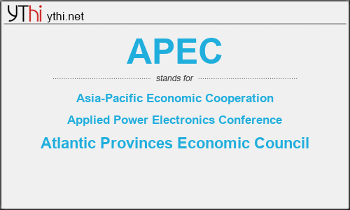 What does APEC mean? What is the full form of APEC?