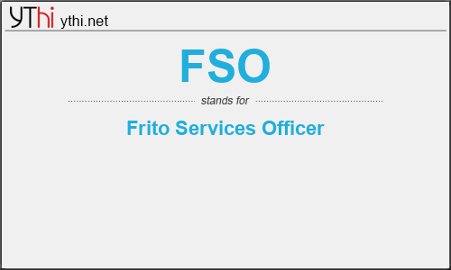 What does FSO mean? What is the full form of FSO?