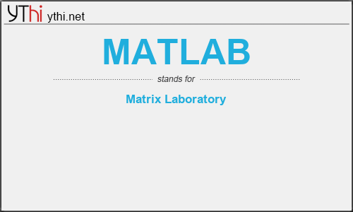 What does MATLAB mean? What is the full form of MATLAB?