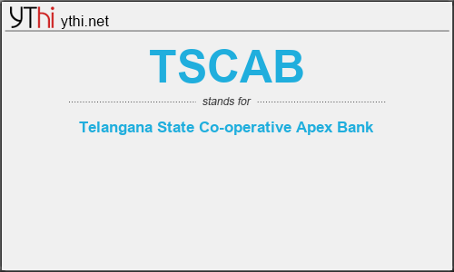 What does TSCAB mean? What is the full form of TSCAB?