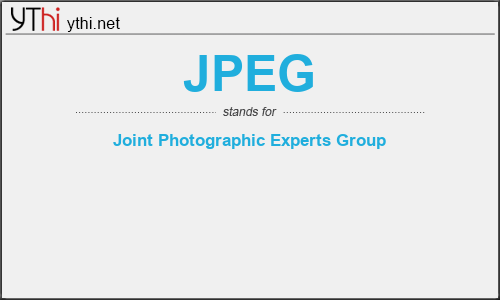 What does JPEG mean? What is the full form of JPEG?