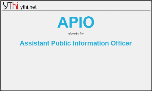 What does APIO mean? What is the full form of APIO?