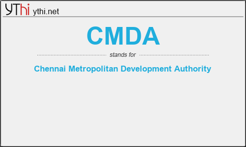 What does CMDA mean? What is the full form of CMDA?