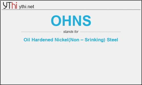 What does OHNS mean? What is the full form of OHNS?