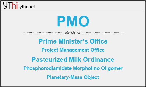 What does PMO mean? What is the full form of PMO?