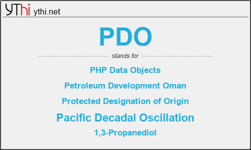 What does PDO mean? What is the full form of PDO?