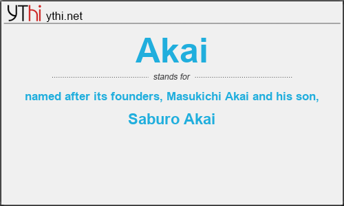 What does AKAI mean? What is the full form of AKAI?