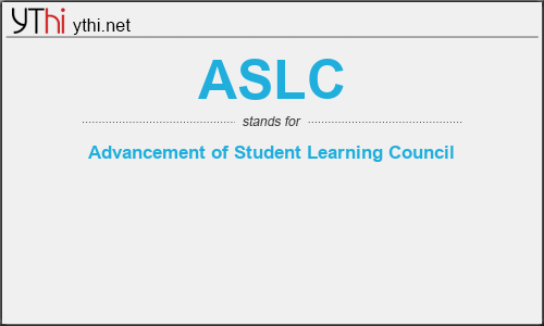 What does ASLC mean? What is the full form of ASLC?