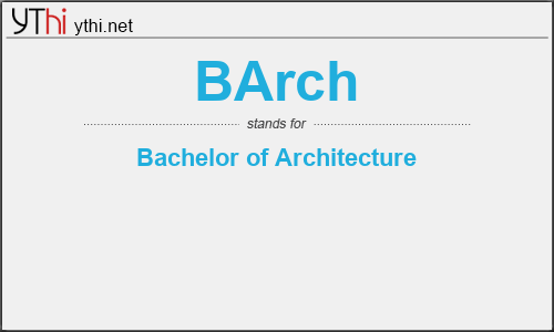 What does BARCH mean? What is the full form of BARCH?
