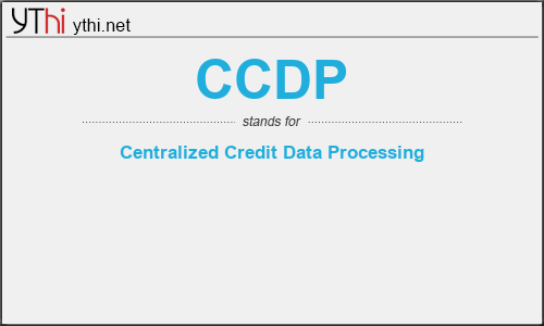 What does CCDP mean? What is the full form of CCDP?