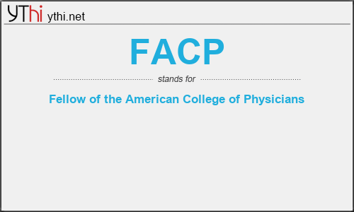 What does FACP mean? What is the full form of FACP?