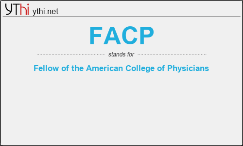 What does FACP mean What is the full form of FACP English