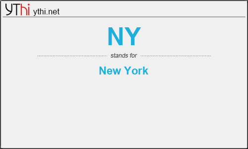 What does NY mean? What is the full form of NY?