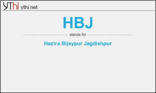 What does HBJ mean? What is the full form of HBJ?
