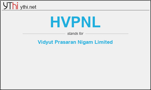 What does HVPNL mean? What is the full form of HVPNL?
