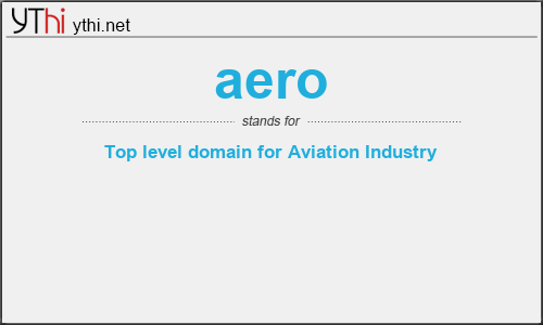 What does AERO mean? What is the full form of AERO?