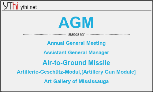 What does AGM mean? What is the full form of AGM?