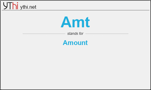What does AMT mean? What is the full form of AMT?