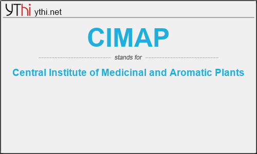 What does CIMAP mean? What is the full form of CIMAP?