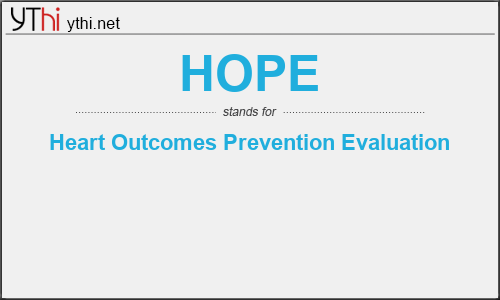 What does HOPE mean? What is the full form of HOPE?