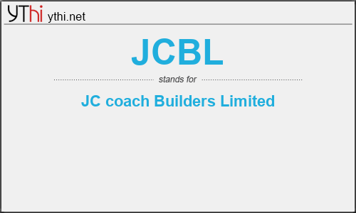 What does JCBL mean? What is the full form of JCBL?