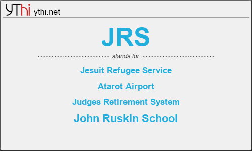 What does JRS mean? What is the full form of JRS?